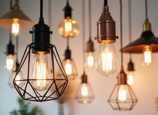 Lampen in einem Wohnzimmer