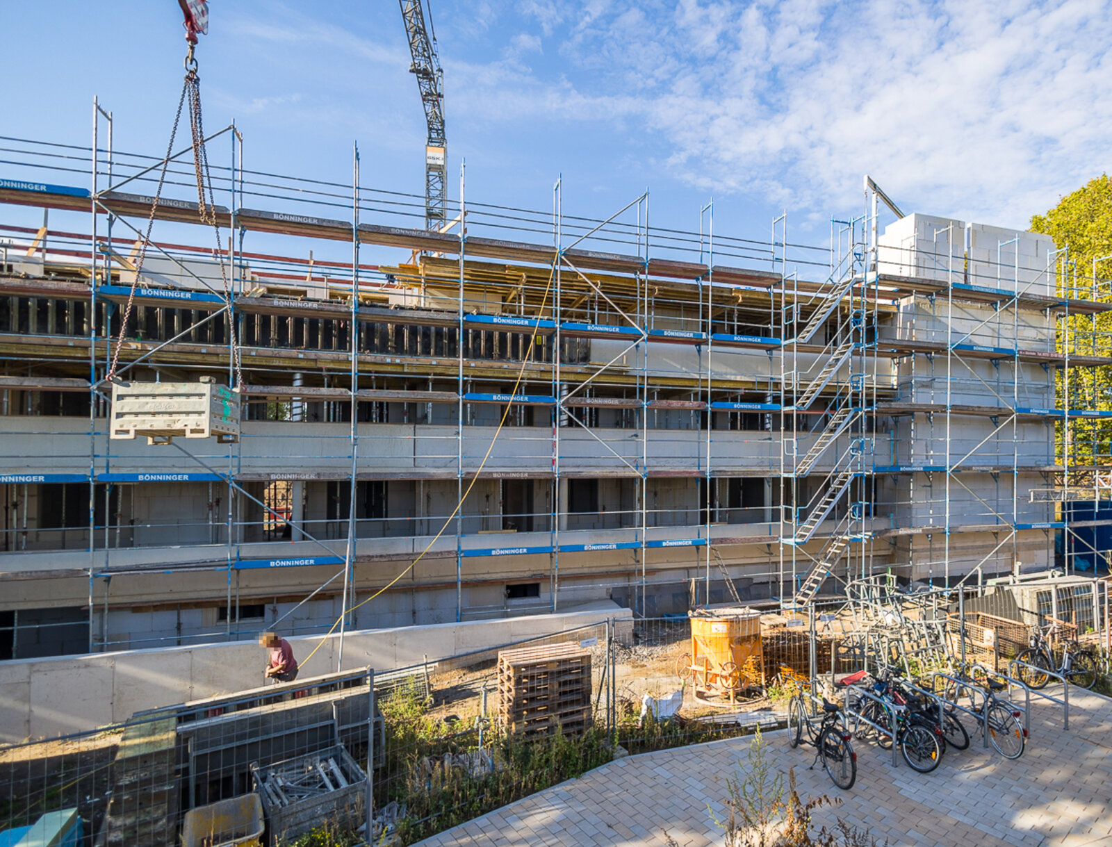 Rohbauarbeiten am Neubauprojekt Herbert-Eppen-Weg in Lünen.