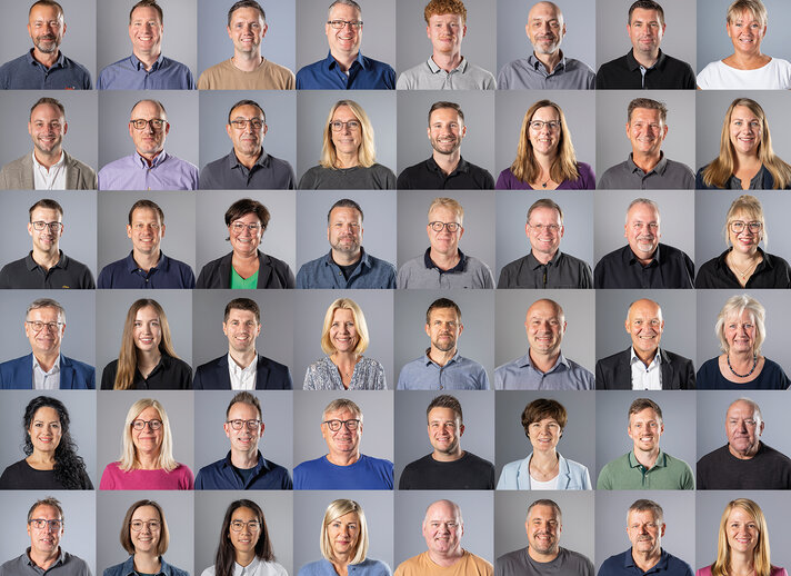 Collage: Fotos der Mitarbeitenden der WBG Lünen