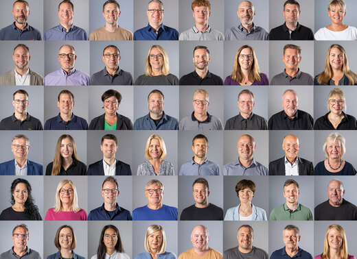 Collage: Fotos der Mitarbeitenden der WBG Lünen