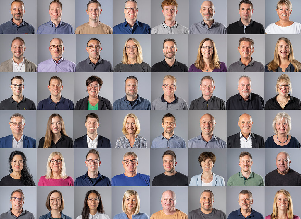 Collage: Fotos der Mitarbeitenden der WBG Lünen